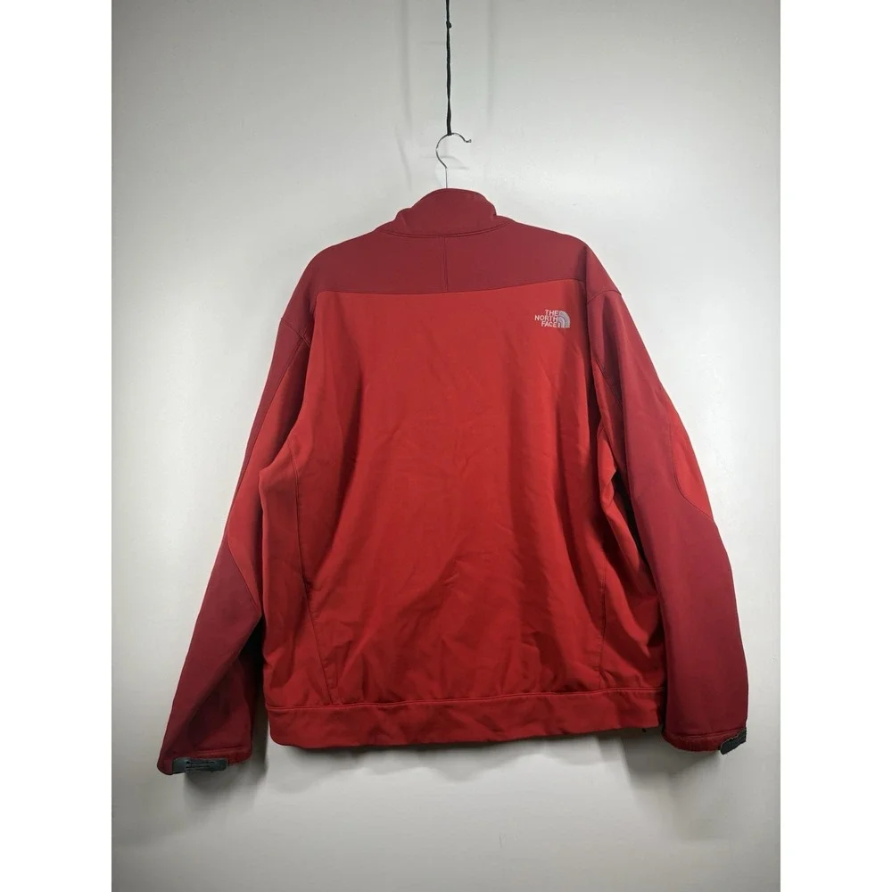 The North Face Apex Softshell Red Mens XXL Windproof Full‎ Zip Hiking Jacket